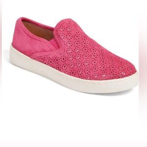 Jack Rogers Pink Gold Raspberry Suede Preppy Barbie Ronnie Slip On Sneakers 9